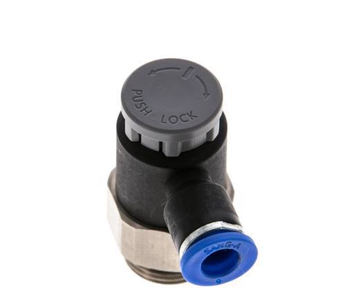 Flow Control Valve Meter-Out Elbow 6 mm - G3/8'' Brass/PA 66 Locknut