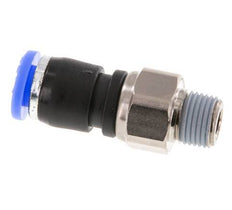 6mm & R1/8'' Swivel Joint Push-In-Male Threads Nickel-Plated Brass/PBT NBR Rotatable