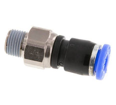 6mm & R1/8'' Swivel Joint Push-In-Male Threads Nickel-Plated Brass/PBT NBR Rotatable