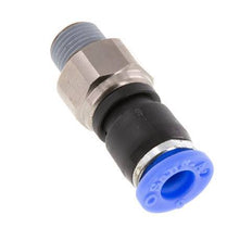 6mm & R1/8'' Swivel Joint Push-In-Male Threads Nickel-Plated Brass/PBT NBR Rotatable