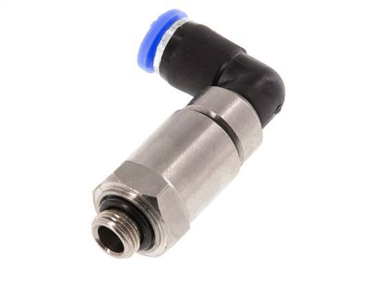 6mm & G1/8'' Elbow Quick Swivel Joint Push-In-Male Threads Nickel-Plated Brass/PBT NBR Rotatable