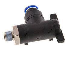 2-Way Elbow Ball Valve 10 mm - R1/4'' Plastic/Brass