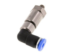 4mm & M5 Elbow Quick Swivel Joint Push-In-Male Threads Nickel-Plated Brass/PBT NBR Rotatable