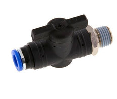 2-Way Straight Ball Valve 8 mm - R1/4'' Plastic/Brass