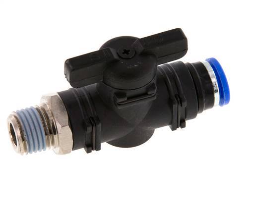 2-Way Straight Ball Valve 8 mm - R1/4'' Plastic/Brass