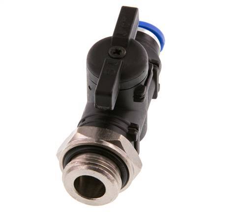 2-Way Straight Ball Valve 8 mm - G3/8'' Plastic/Brass