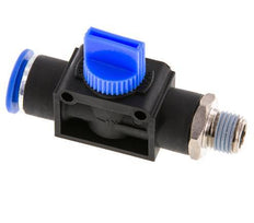 3/2-Way Shut-Off Hand Valve 12 mm - R1/4'' Plastic/Brass Tube-side venting
