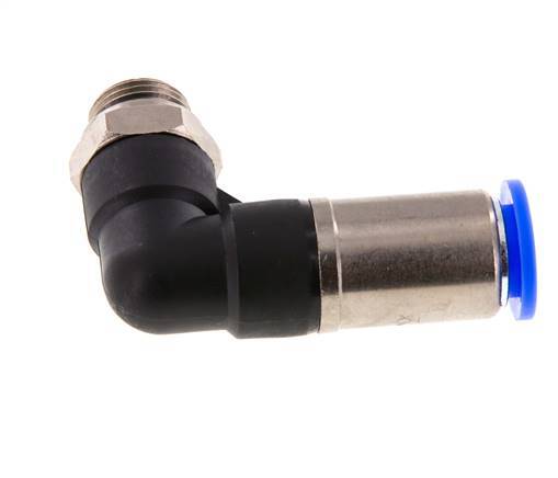 Push-In Fitting 12mm & G3/8'' Male Auto Shut-Off Elbow Brass/PBT 0-10bar (0-145psi)