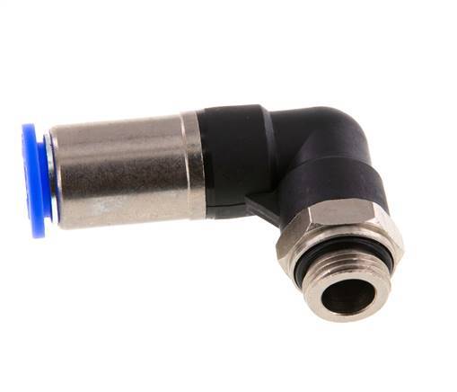 Push-In Fitting 12mm & G3/8'' Male Auto Shut-Off Elbow Brass/PBT 0-10bar (0-145psi)