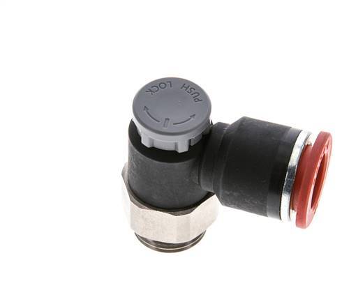 Flow Control Valve Meter-In Elbow 12 mm - G3/8'' Brass/PA 66 Locknut