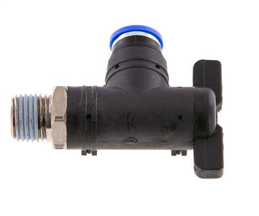 2-Way Elbow Ball Valve 8 mm - R1/4'' Plastic/Brass