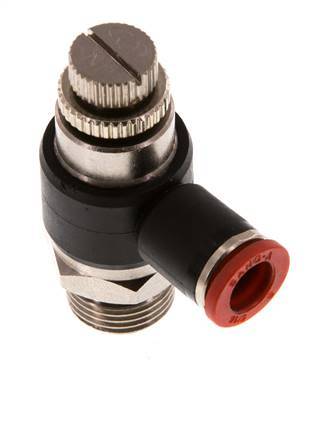 Flow Control Silencer Meter-In Elbow 8 mm - G3/8'' Brass/PA 66