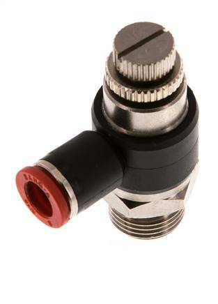 Flow Control Silencer Meter-In Elbow 8 mm - G3/8'' Brass/PA 66