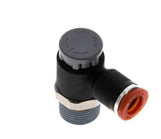 Flow Control Valve Meter-In Elbow 8 mm - R3/8'' Brass/PA 66 Locknut