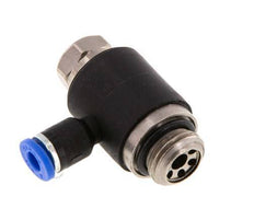 Flow Control Silencer Meter-Out Elbow 4 mm - G1/4'' Brass/PA 66 Slotted Screw