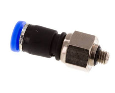4mm & M5 Swivel Joint Push-In-Male Threads Nickel-Plated Brass/PBT NBR Rotatable