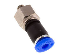 4mm & M5 Swivel Joint Push-In-Male Threads Nickel-Plated Brass/PBT NBR Rotatable