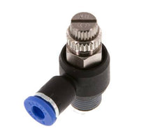 Flow Control Silencer Meter-Out Elbow 4 mm - R1/8'' Brass/PA 66