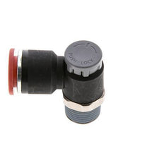 Flow Control Valve Meter-In Elbow 12 mm - R3/8'' Brass/PA 66 Locknut