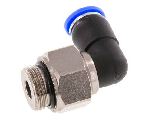 8mm & G3/8'' Elbow Swivel Joint Push-In-Male Threads Nickel-Plated Brass/PBT NBR Rotatable
