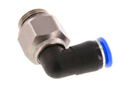 8mm & G3/8'' Elbow Swivel Joint Push-In-Male Threads Nickel-Plated Brass/PBT NBR Rotatable