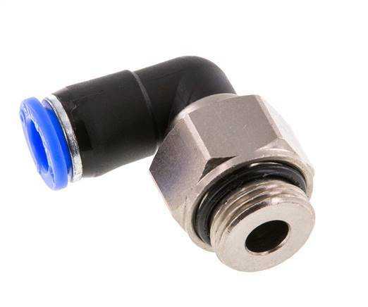 8mm & G3/8'' Elbow Swivel Joint Push-In-Male Threads Nickel-Plated Brass/PBT NBR Rotatable