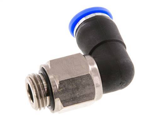 8mm & G1/4'' Elbow Swivel Joint Push-In-Male Threads Nickel-Plated Brass/PBT NBR Rotatable