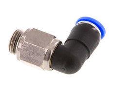 8mm & G1/4'' Elbow Swivel Joint Push-In-Male Threads Nickel-Plated Brass/PBT NBR Rotatable