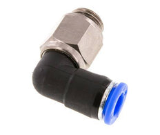 8mm & G1/4'' Elbow Swivel Joint Push-In-Male Threads Nickel-Plated Brass/PBT NBR Rotatable