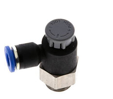 Flow Control Valve Meter-Out Elbow 6 mm - G1/4'' Brass/PA 66 Locknut