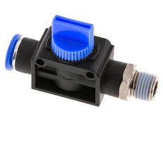 3/2-Way Shut-Off Hand Valve 10 mm - R1/4'' Plastic/Brass Thread-side venting
