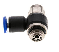 Flow Control Silencer Meter-Out Elbow 8 mm - G1/4'' Brass/PA 66 Slotted Screw