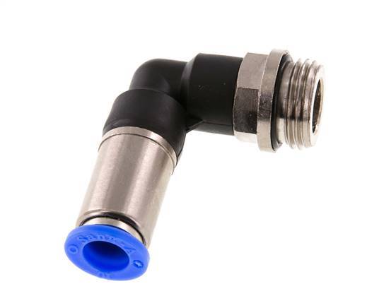 Push-In Fitting 10mm & G1/2'' Male Auto Shut-Off Elbow Brass/PBT 0-10bar (0-145psi)