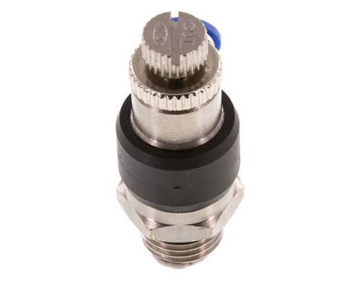 Flow Control Silencer Meter-Out Elbow 4 mm - G1/4'' Brass/PA 66