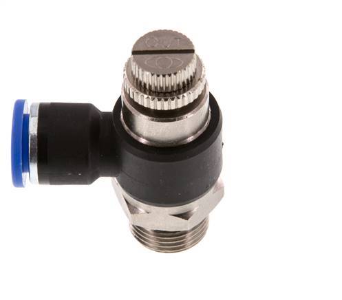 Flow Control Silencer Meter-Out Elbow 10 mm - G3/8'' Brass/PA 66