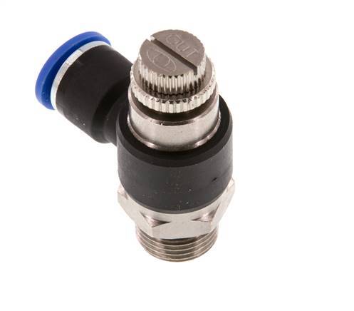 Flow Control Silencer Meter-Out Elbow 10 mm - G3/8'' Brass/PA 66