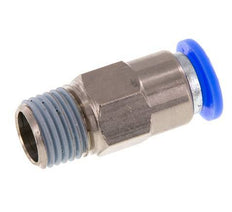 Push-In Fitting 8mm & R1/4'' Male Auto Shut-Off Brass/PBT 0-10bar (0-145psi) [2 Pieces]