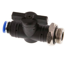 2-Way Straight Ball Valve 6 mm - G3/8'' Plastic/Brass