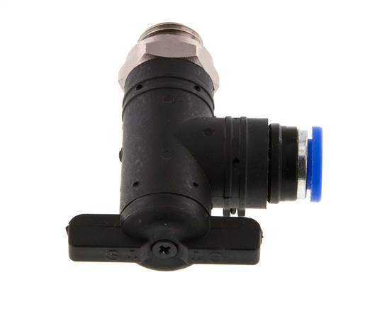 2-Way Elbow Ball Valve 8 mm - G1/4'' Plastic/Brass