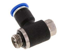 Flow Control Silencer Meter-Out Elbow 6 mm - G1/8'' Brass/PA 66 Slotted Screw