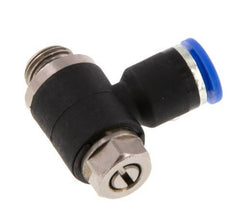 Flow Control Silencer Meter-Out Elbow 6 mm - G1/8'' Brass/PA 66 Slotted Screw