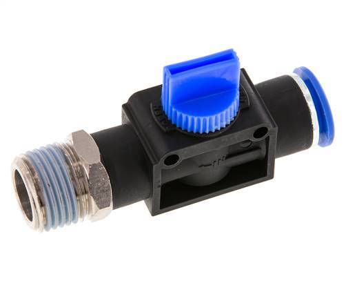 3/2-Way Shut-Off Hand Valve 12 mm - R1/2'' Plastic/Brass Thread-side venting