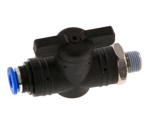 2-Way Straight Ball Valve 6 mm - R1/8'' Plastic/Brass