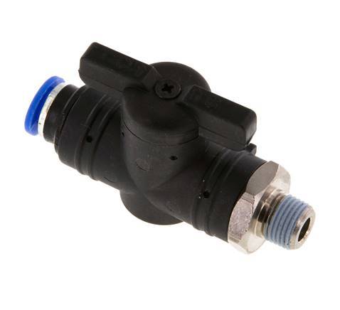 2-Way Straight Ball Valve 6 mm - R1/8'' Plastic/Brass