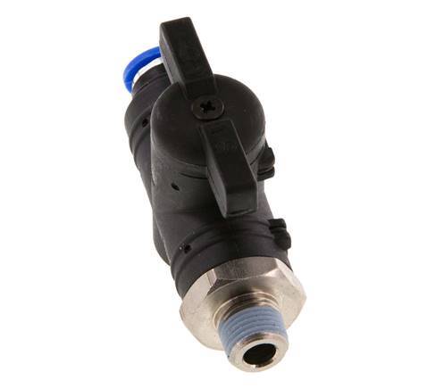 2-Way Straight Ball Valve 6 mm - R1/8'' Plastic/Brass