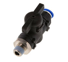 2-Way Straight Ball Valve 6 mm - R1/8'' Plastic/Brass