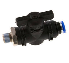 2-Way Straight Ball Valve 6 mm - R1/8'' Plastic/Brass