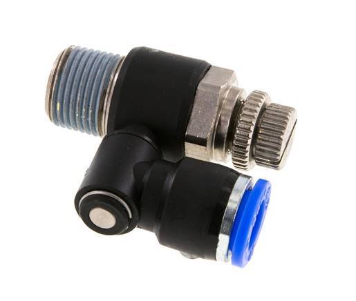 Flow Control Silencer Meter-Out Rotatable 10 mm - R3/8'' Brass/PA 66