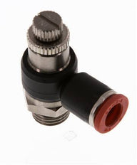 Flow Control Silencer Meter-In Elbow 8 mm - G1/4'' Brass/PA 66