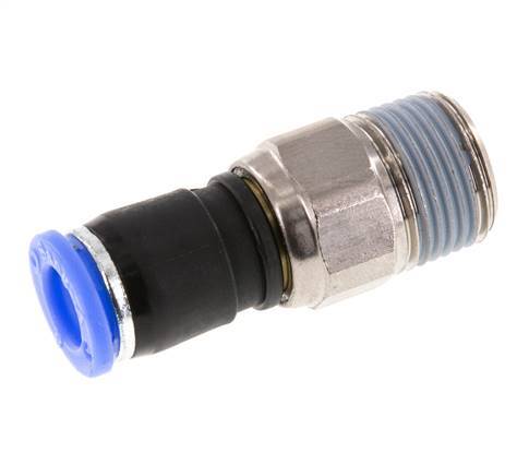 8mm & R3/8'' Swivel Joint Push-In-Male Threads Nickel-Plated Brass/PBT NBR Rotatable